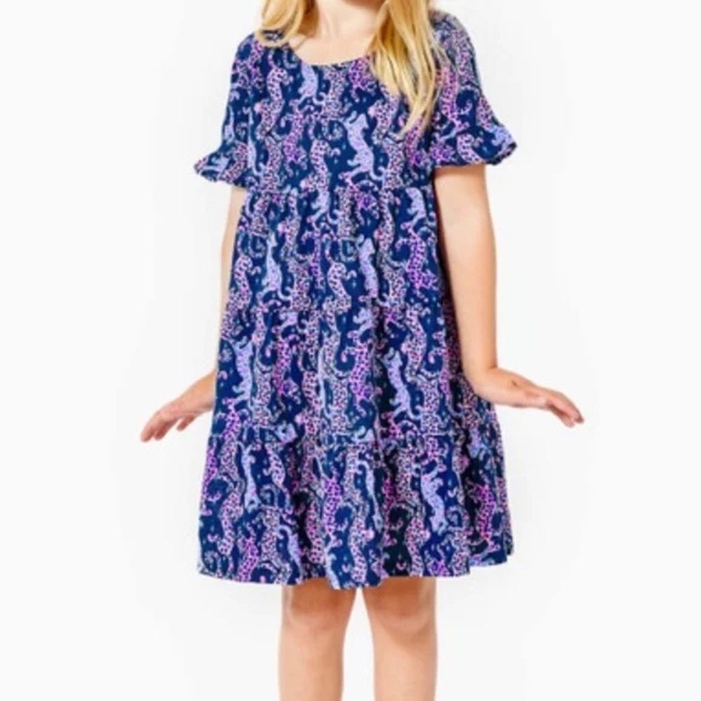 Lilly Pulitzer Cody Swing Dress Oyster Bay Navy On The Catwalk XL